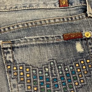 7 for all Mankind jeans ULTRA RARE size 30 jeweled pockets!